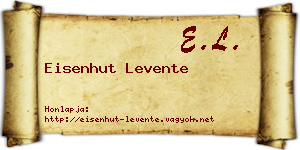 Eisenhut Levente névjegykártya