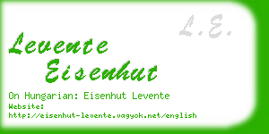 levente eisenhut business card